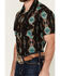 Image #3 - Rock & Roll Denim Men's Southwestern Print Short Sleeve Snap Stretch Western Shirt, Black, hi-res