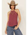 Image #1 - Shyanne Women's Embellished Halter Tank, Violet, hi-res