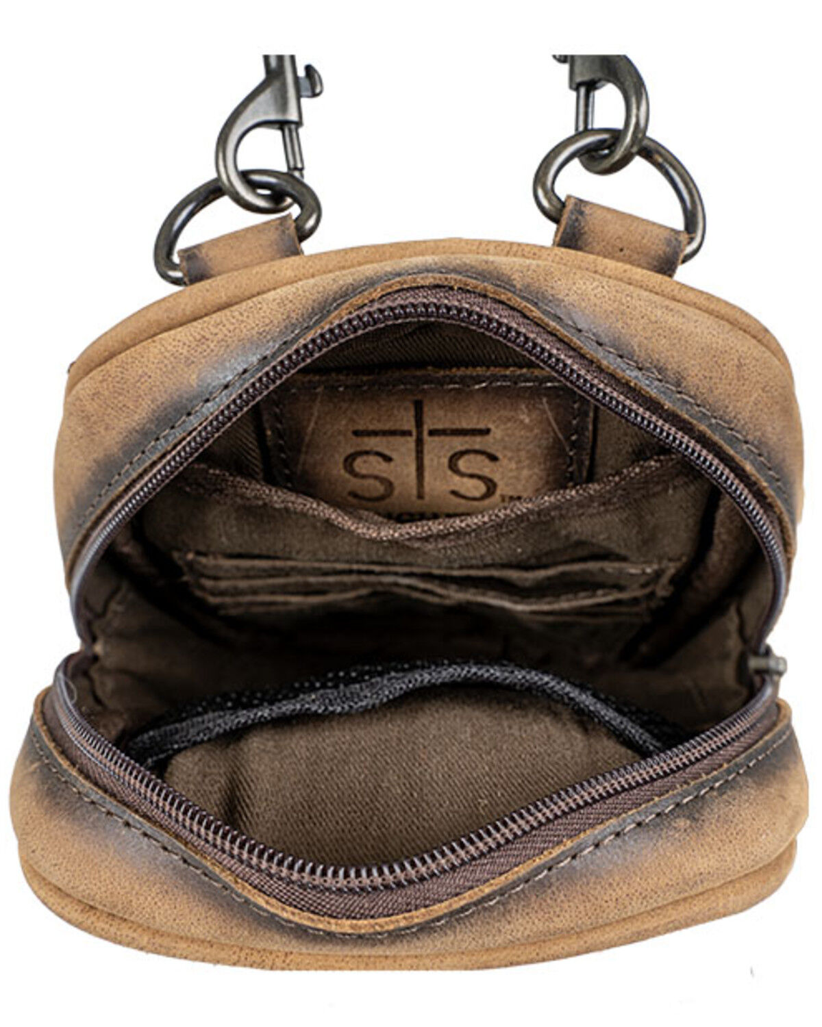 Image #5 - STS Ranchwear by Carroll Women's Cowhide Auzlyn Crossbody Bag, Tan, hi-res