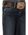 Ariat Girls' R.E.A.L. Cristina Bootcut Jeans, Blue, hi-res