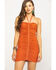 Free People Women's Hold On Mini Dress, Rust, hi-res