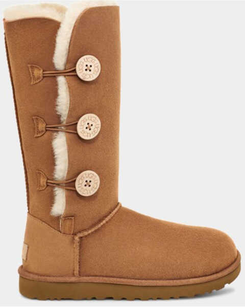 Image #2 - UGG Women's Bailey Button Triplet II Water Resistant Boots, Chestnut, hi-res