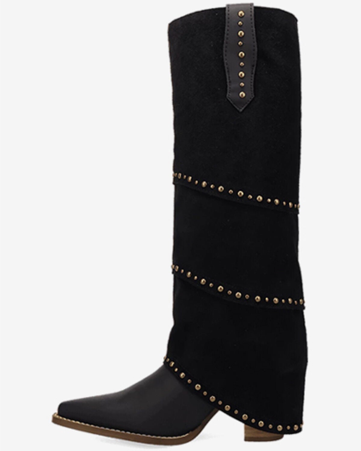Image #3 - Dingo Women's Texani Studded Tall Western Boots - Snip Toe, Black, hi-res