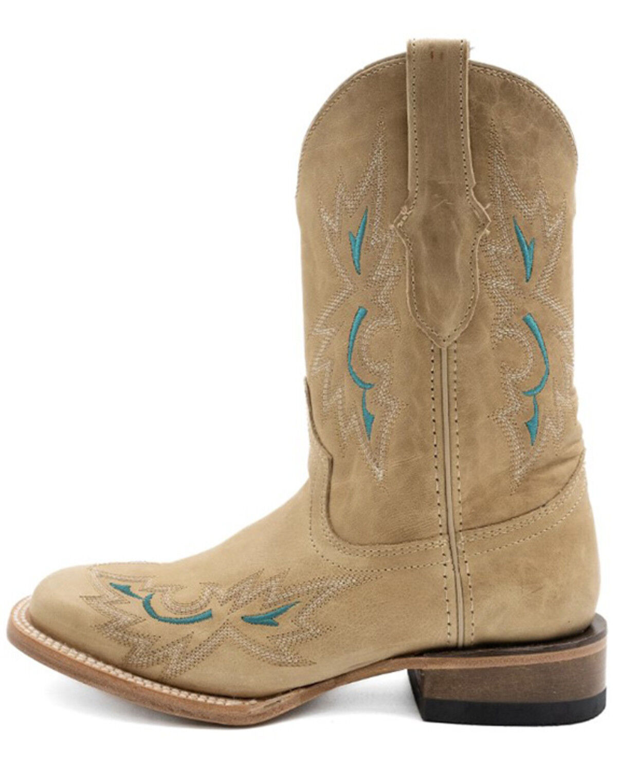 Image #3 - Ferrini Women's Betsy Short Western Boots - Broad Square Toe, Tan, hi-res