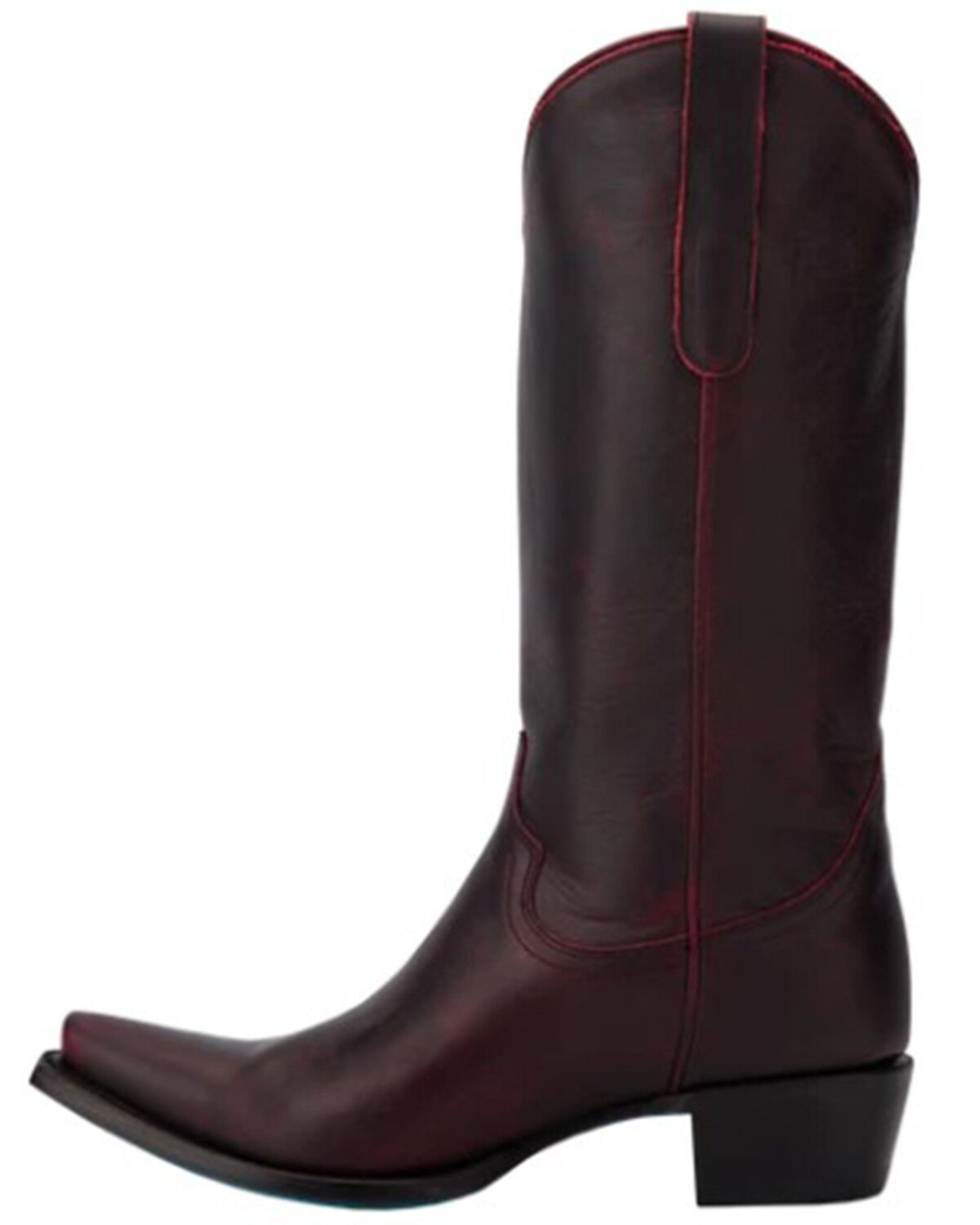 Image #3 - Lane Women's Emma Jane Tall Western Boots - Snip Toe, Black Cherry, hi-res