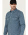 Image #2 - Cody James Men's FR Printed Lightweight Long Sleeve Snap Western Work Shirt, Blue, hi-res