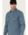 Image #2 - Cody James Men's FR Printed Lightweight Long Sleeve Snap Western Work Shirt , Blue, hi-res