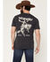 Image #1 - Wrangler Men's Boot Barn Exclusive Cowboy Logo Short Sleeve Graphic T-Shirt, Charcoal, hi-res