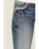 Image #4 - Grace in LA Girls' Medium Wash Dreamcatcher Pocket Bootcut Denim Jeans, Blue, hi-res