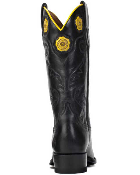 Image #4 - Ranch Road Boots Women's Rosette Floral Embroidered Western Boots - Snip Toe, Black, hi-res