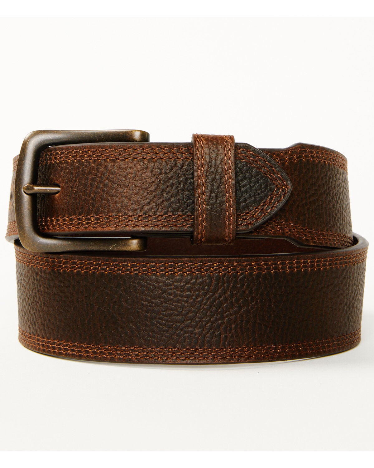 Hawx Men's Tapered Leather Work Belt, Brown, hi-res