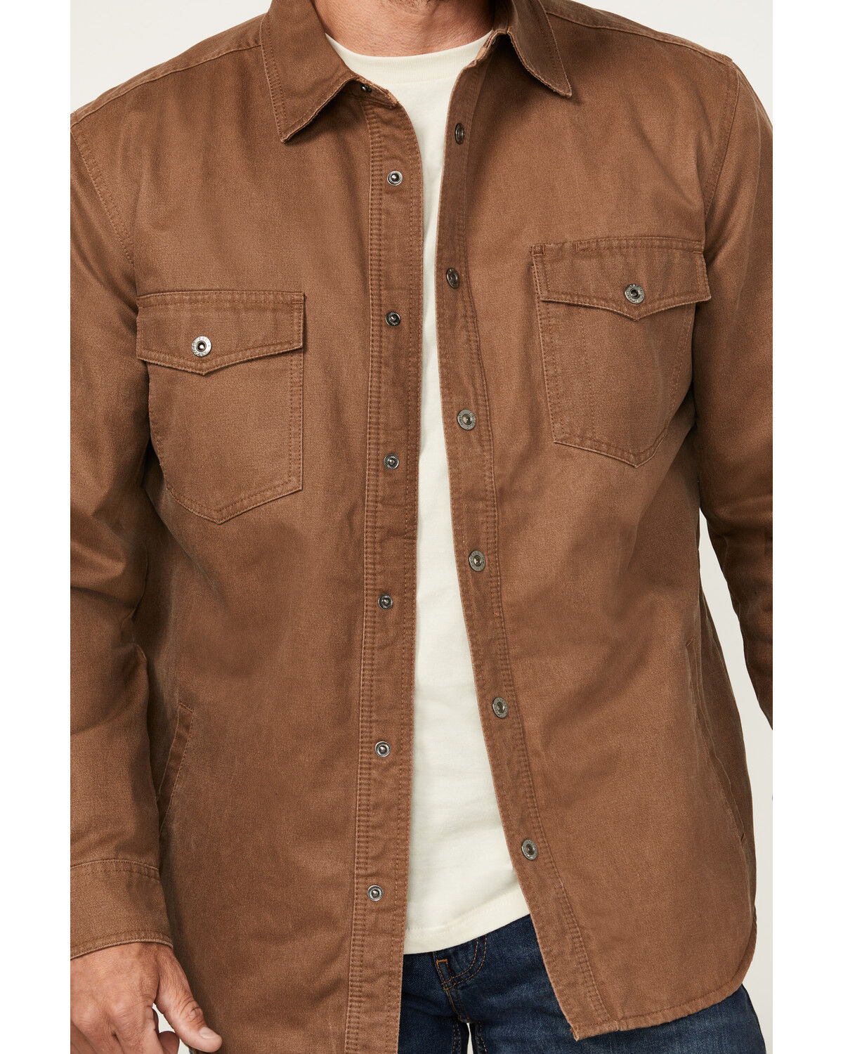 Image #3 - Dakota Grizzly Men's Blaize Microsuede Lined Long Sleeve Western Snap Shirt, , hi-res