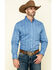 Wrangler 20X Men's Competition Blue Small Floral Print Long Sleeve Western Shirt , Blue, hi-res