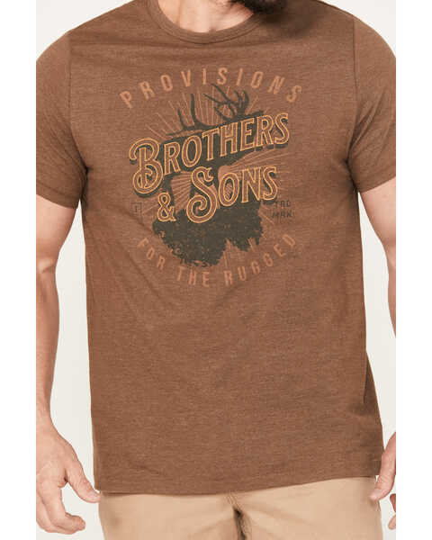 Image #3 - Brothers and Sons Men's Elk Label Short Sleeve Graphic T-Shirt, Lt Brown, hi-res
