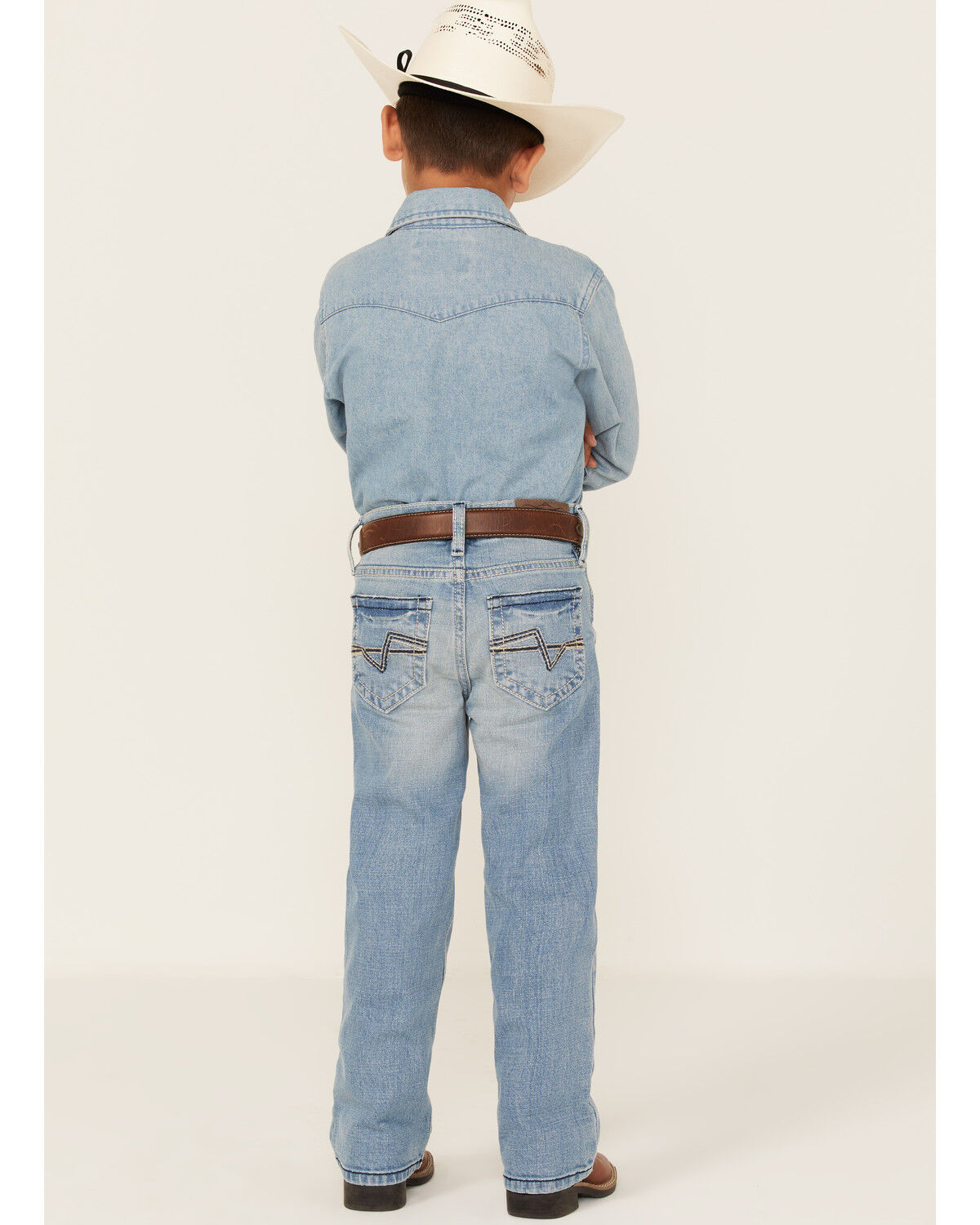 Image #3 - Cody James Boys' Arlo Light Wash Slim Bootcut Jeans, Blue, hi-res