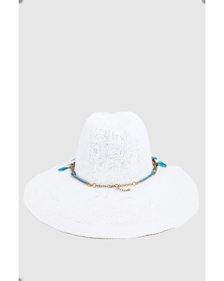 Nikki Beach Women's Dara Toyo Western Straw Hat , White, hi-res