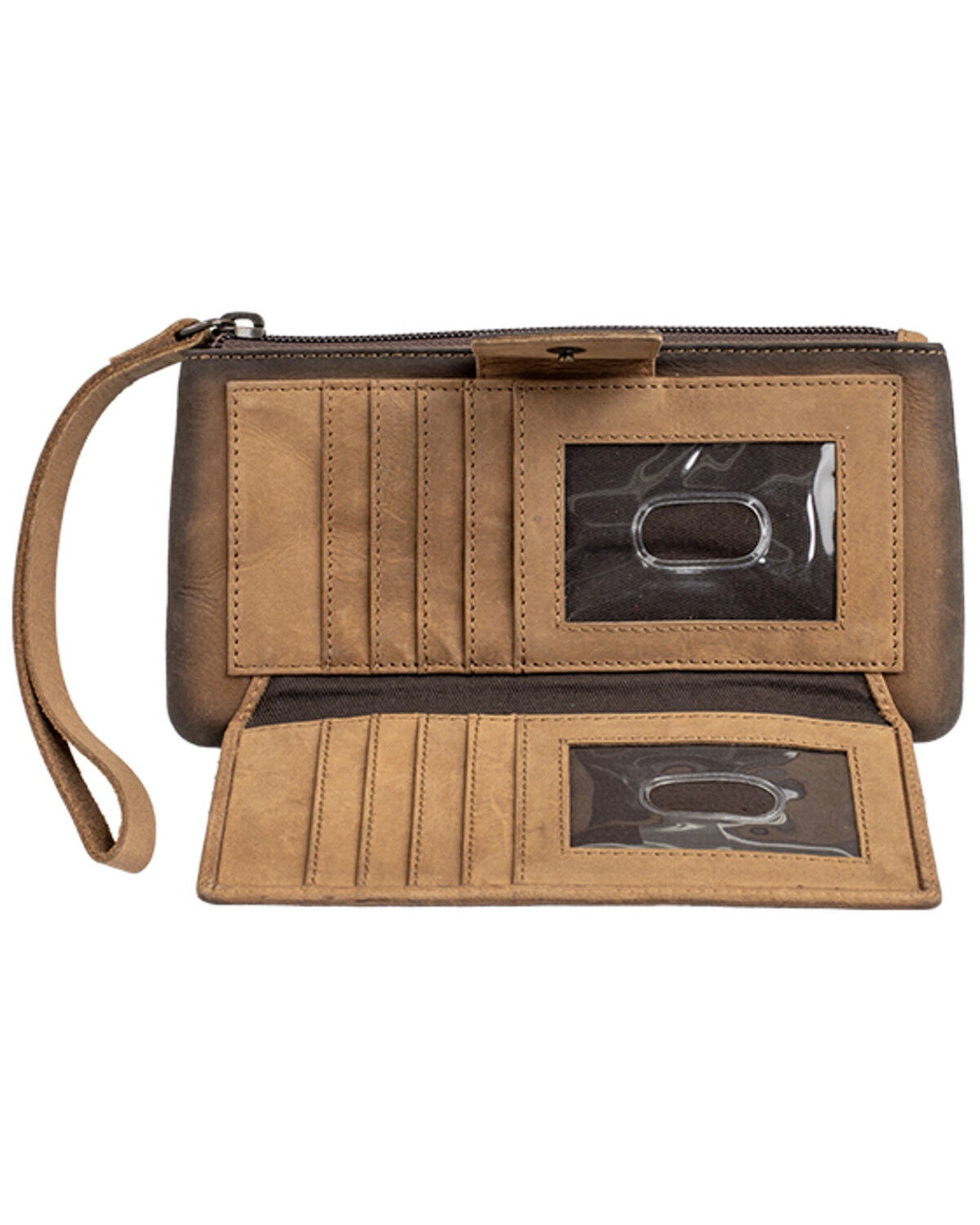 Image #4 - STS Ranchwear By Carroll Women's Baroness Basic Bliss Haley Wristlet Wallet, Brown, hi-res
