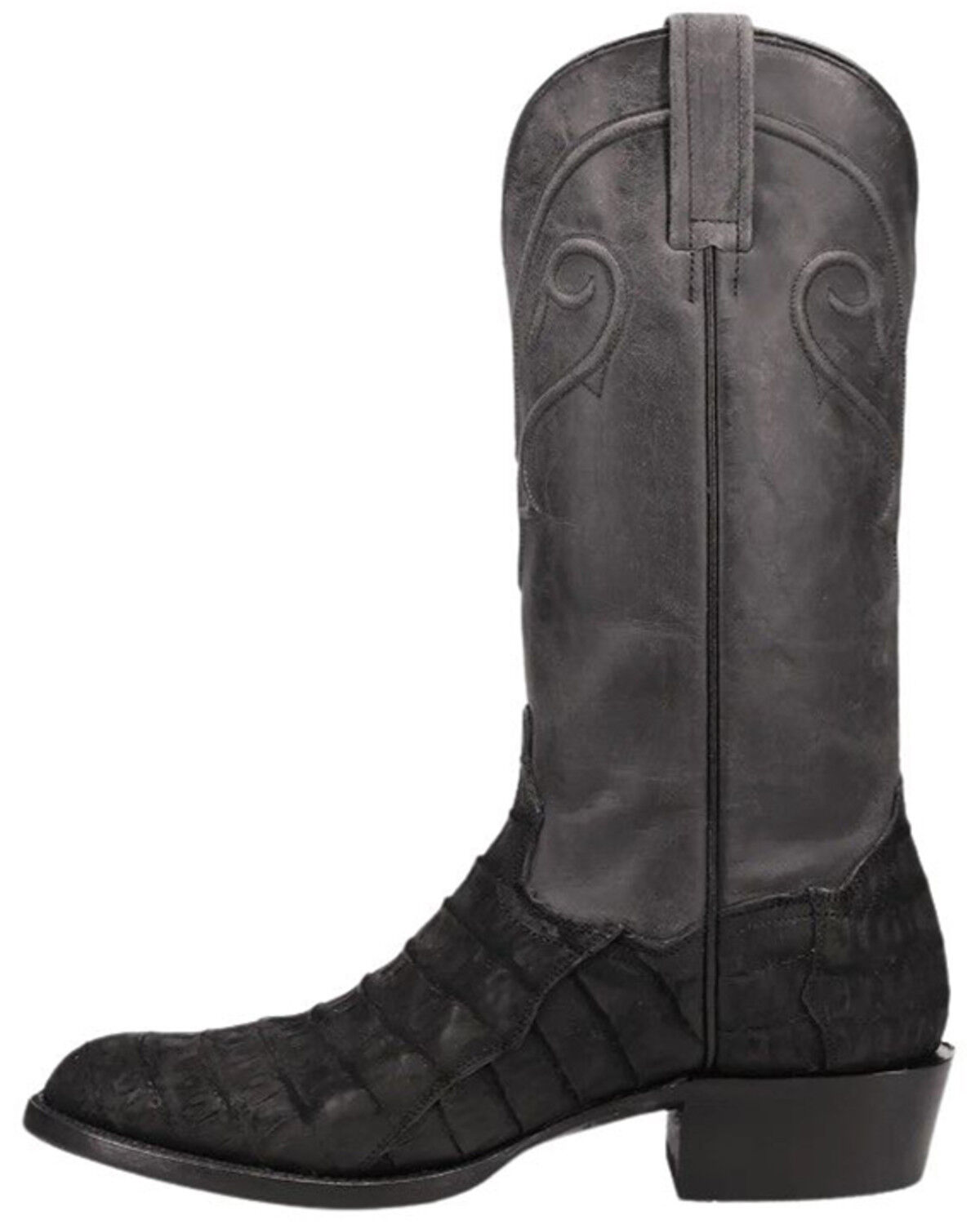 Image #3 - Dan Post Men's Makara Exotic Caiman Western Boots - Round Toe, Black, hi-res