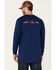 Image #4 - Hawx Men's FR Graphic Long Sleeve Work T-Shirt , Blue, hi-res