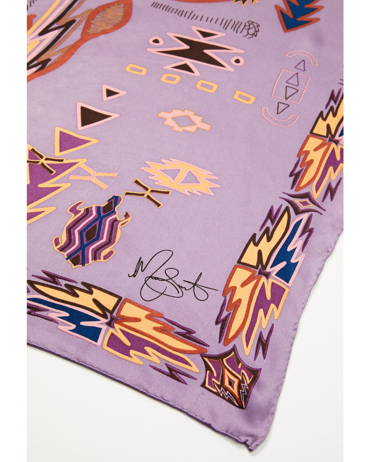 Image #3 - Idyllwind Women's Stockdale Purple Silk Bandana, Natural, hi-res