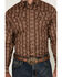 Image #3 - Cowboy Hardware Men's Southwestern Print Long Sleeve Snap Stretch Western Shirt, Chocolate, hi-res
