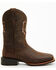 Image #2 - RANK 45® Men's Chief Western Performance Boots - Broad Square Toe, Brown, hi-res