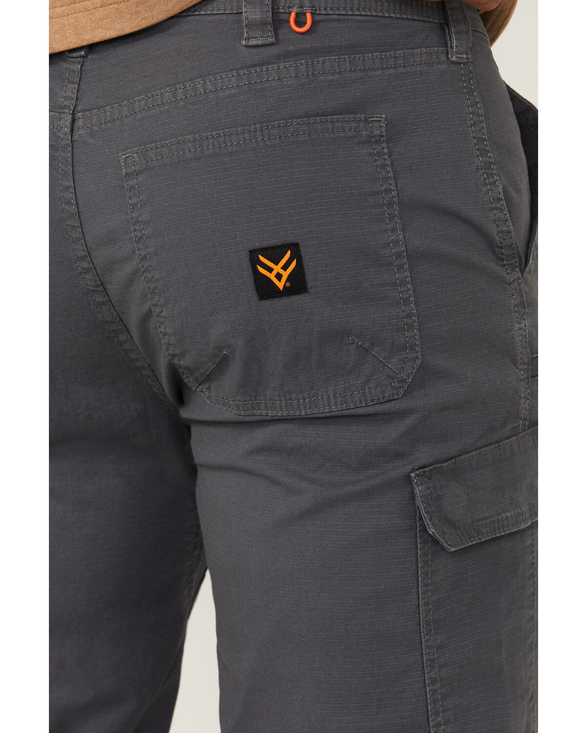 Image #4 - Hawx Men's Armstrong Cargo Ripstop Stretch Denim Work Pants, Charcoal, hi-res