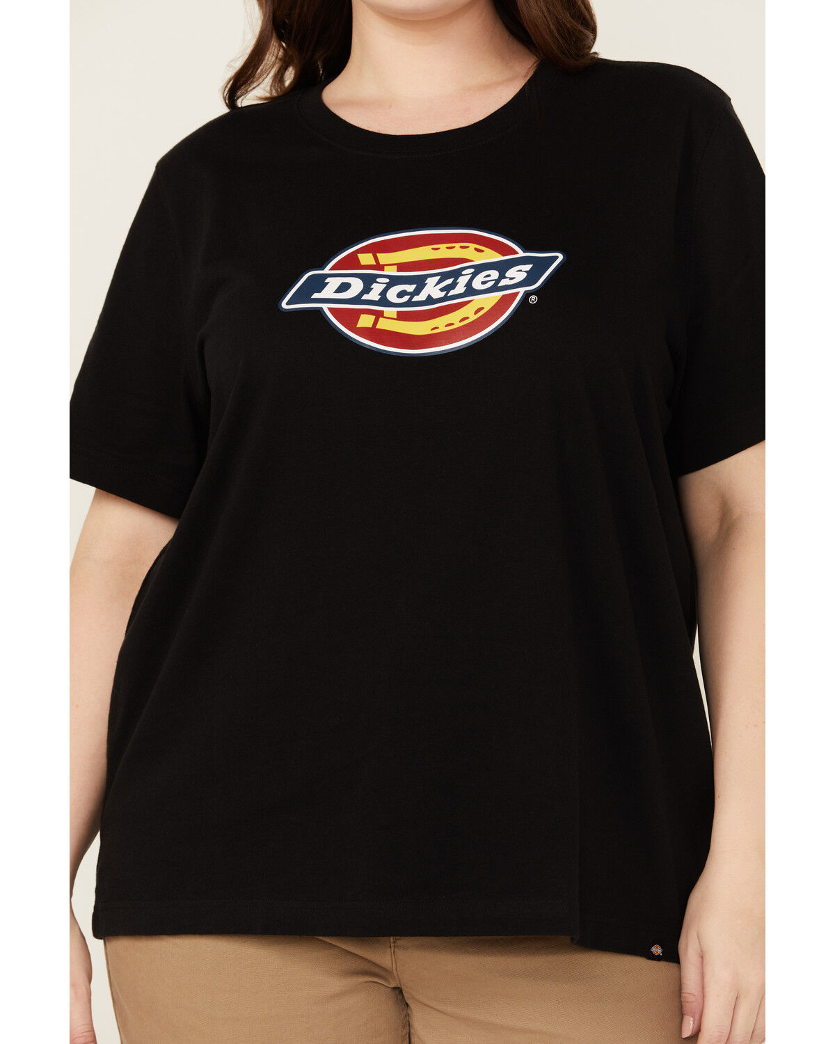 Image #3 - Dickies Women's Logo Short Sleeve Graphic Tee - Plus, Black, hi-res