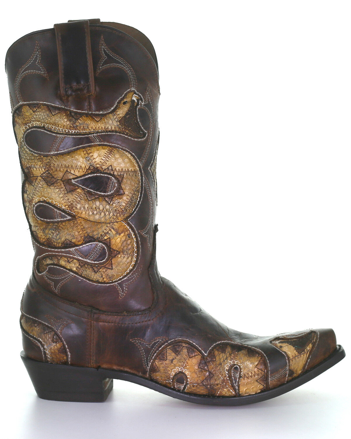 copperhead snake skin boots
