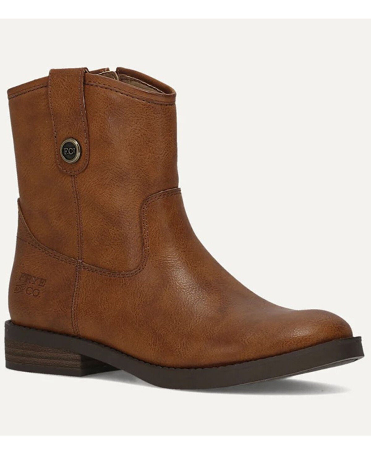 Frye & Co Girls' Kellie Button Short Boots - Round Toe, Cognac, hi-res
