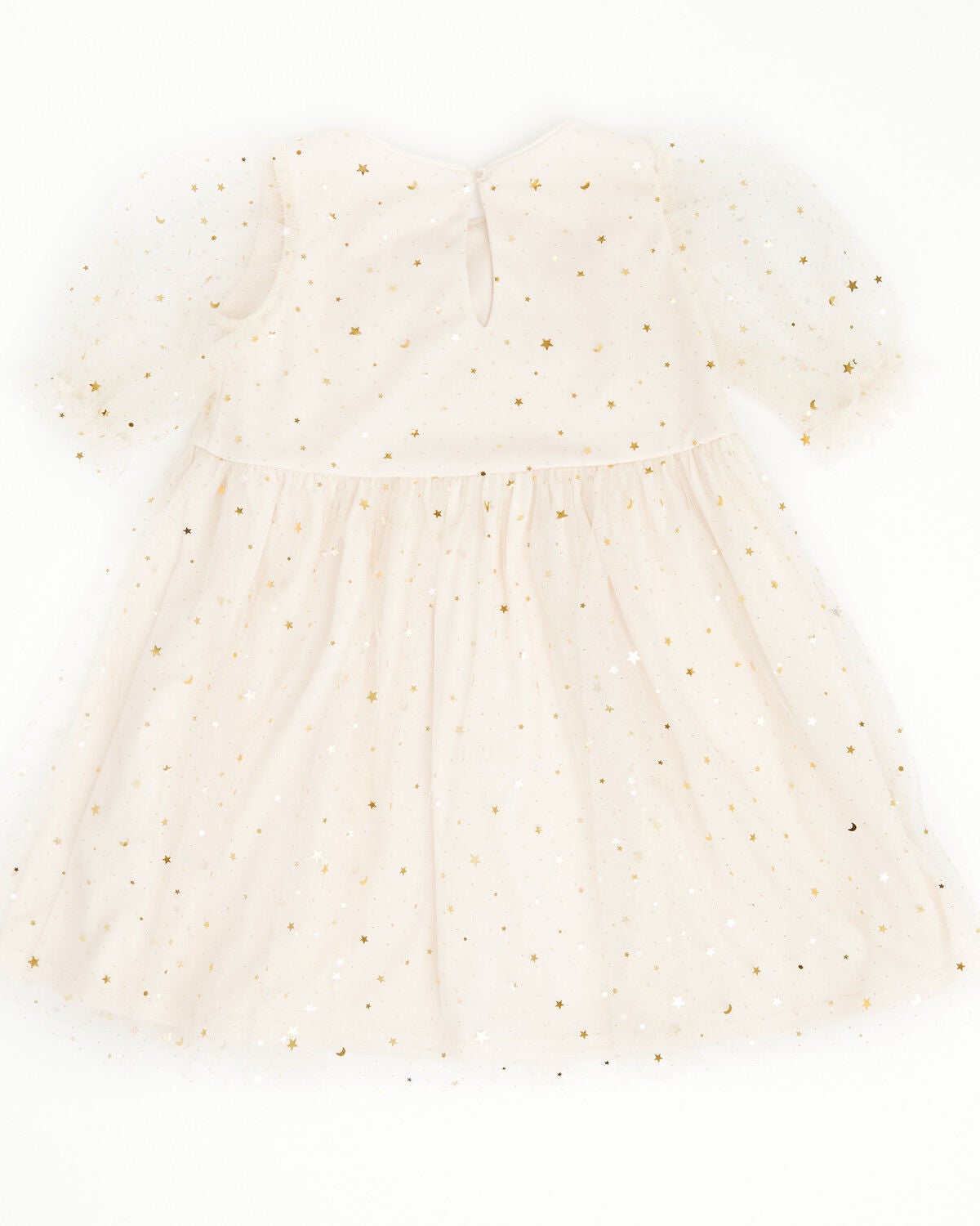 Image #3 - Yura Toddler Girls' Star Tulle Short Sleeve Dress, Cream, hi-res