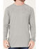 Image #3 - RANK 45® Men's Solid Performance Long Sleeve T-Shirt, Charcoal, hi-res