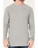 Image #3 - RANK 45® Men's Solid Performance Long Sleeve T-Shirt , Charcoal, hi-res