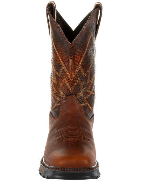 Image #5 - Durango Men's Maverick XP Ventilated Western Work Boots - Square Toe, Brown, hi-res