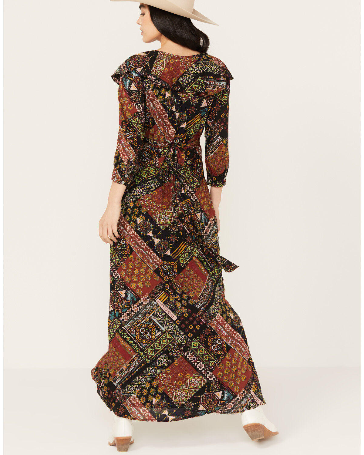 Image #4 - Free People Women's Lennon Long Sleeve Maxi Dress, Multi, hi-res