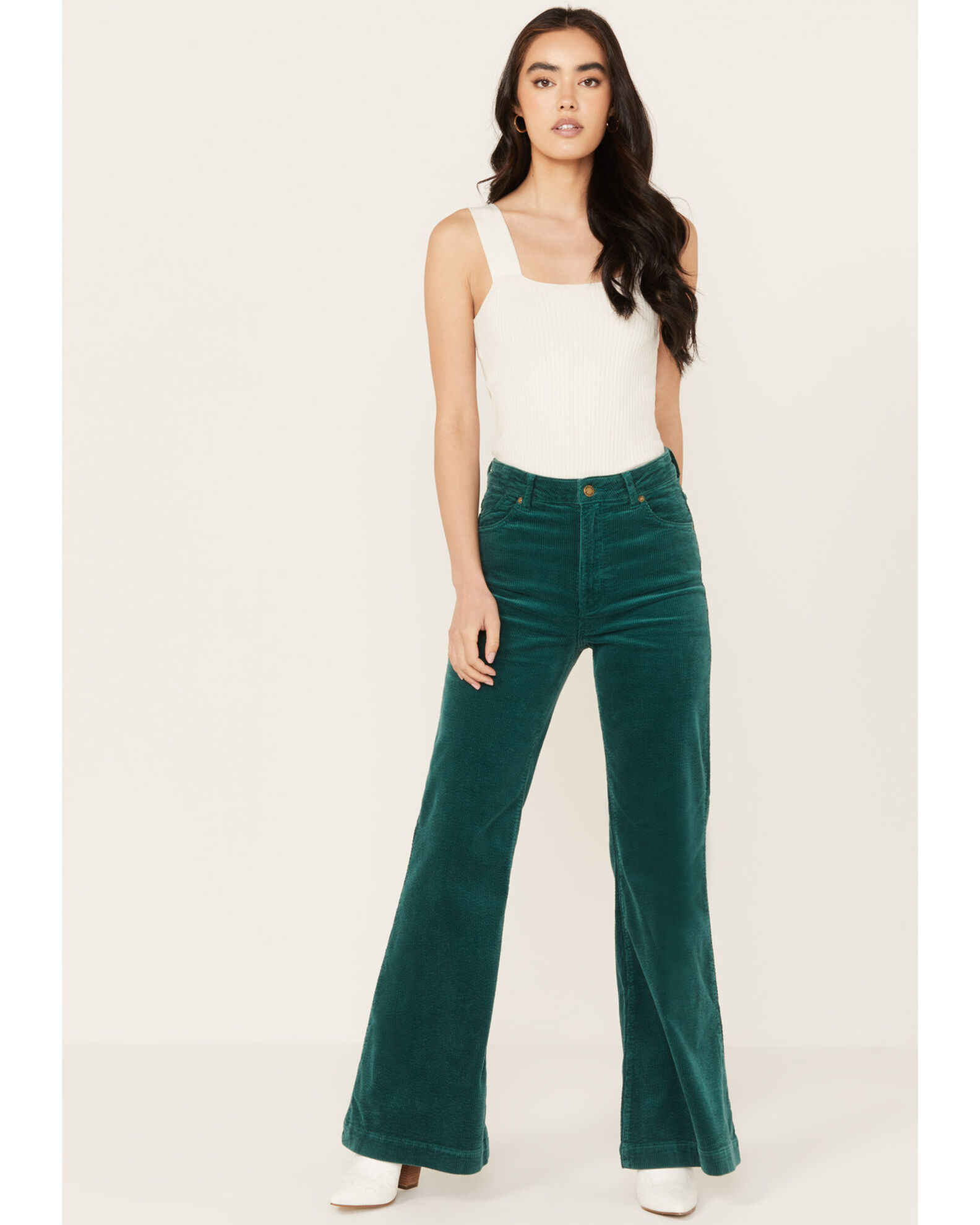 High waisted discount corduroy flare pants