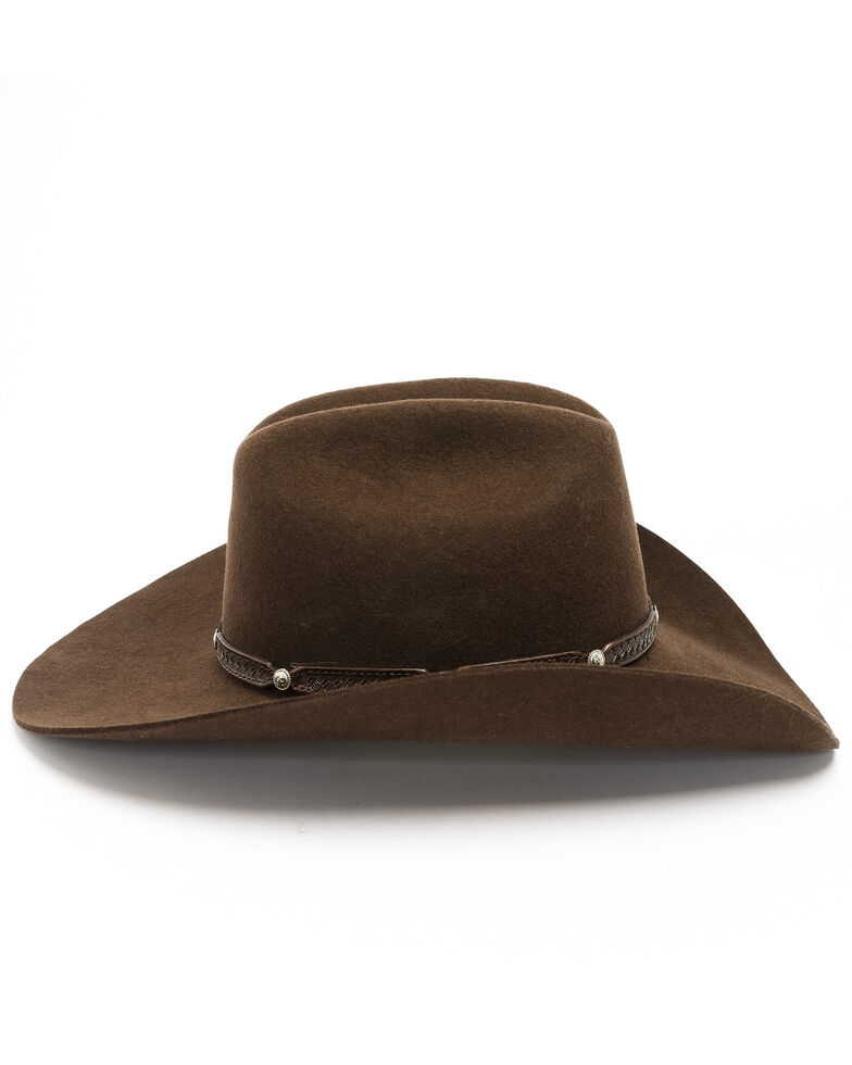 Cody James Boys' Rambler Shovel Cowboy Hat, Brown, hi-res