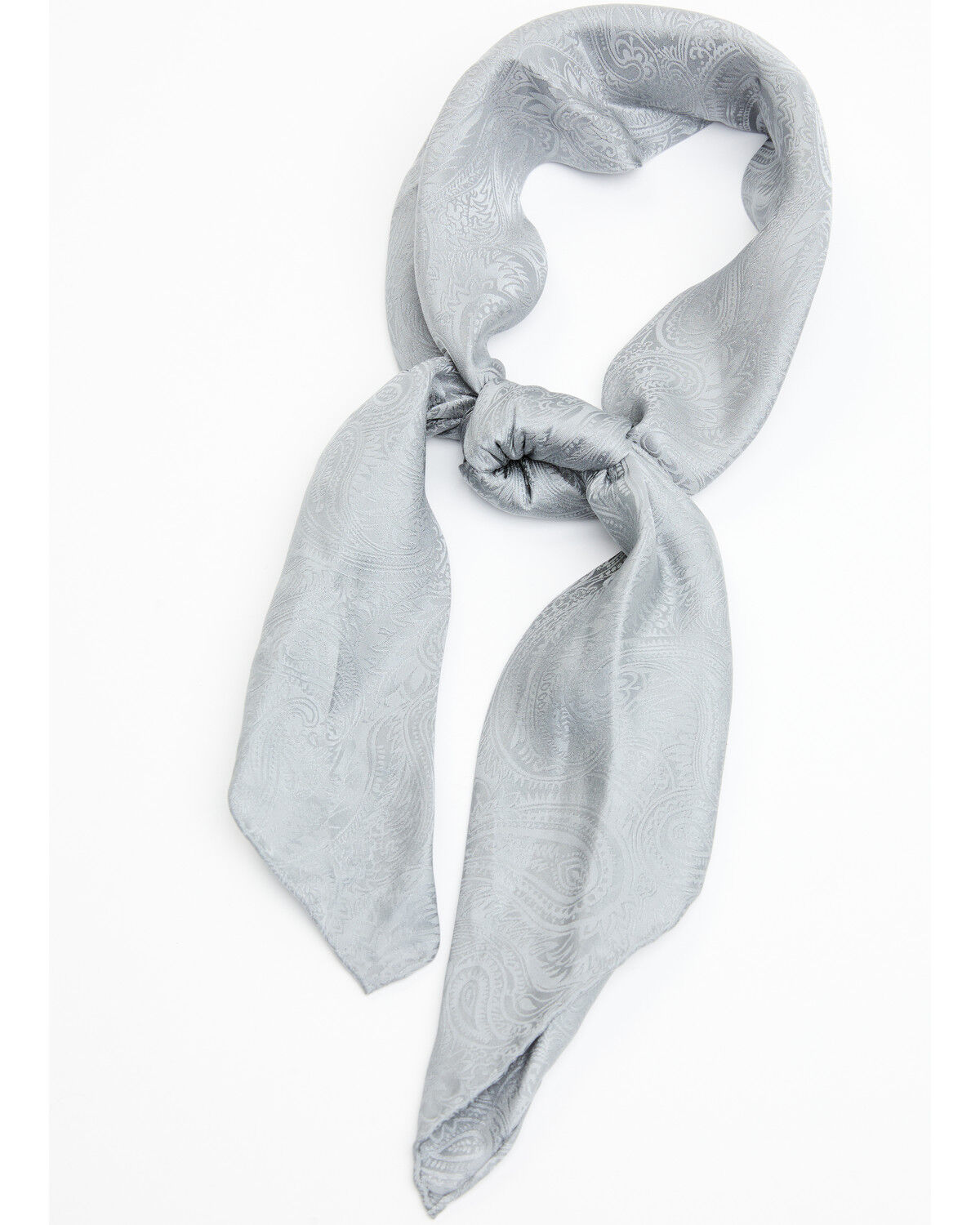 Image #1 - Cody James Men's Gray Silk Jacquard Wild Rag Scarf, Grey, hi-res