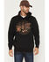 Image #1 - Moonshine Spirit&reg; Men's Whiskey Barrel Logo Hooded Sweatshirt, Charcoal, hi-res
