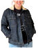 Image #1 - STS Ranchwear by Carroll Women's Dark Wash Denim Sherpa Jacket, Blue, hi-res