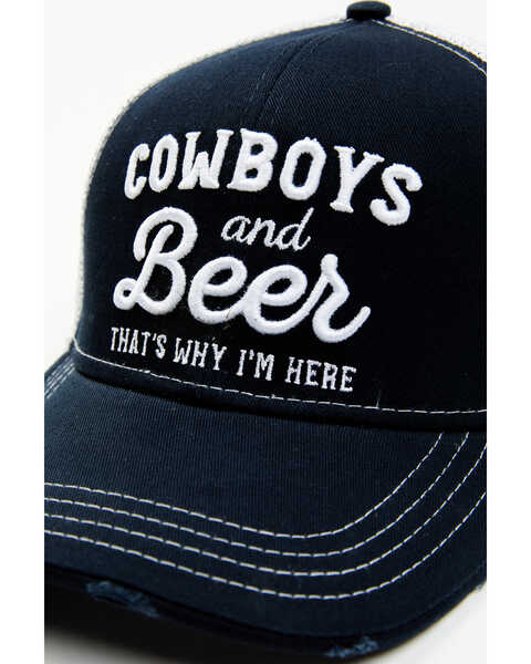 Image #2 - Shyanne Women's Cowboys And Beer Mesh-Back Baseball Cap, Navy, hi-res
