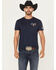 Image #2 - Buckwear Men's Patriot Rider Short Sleeve Graphic T-Shirt, Navy, hi-res