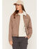 Image #1 - Carhartt Women's Crawford Sherpa Detroit Jacket, Brown, hi-res