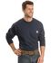 Carhartt Men's Loose Fit Heavyweight Long Sleeve Logo Pocket Work T-Shirt - Big & Tall, Navy, hi-res