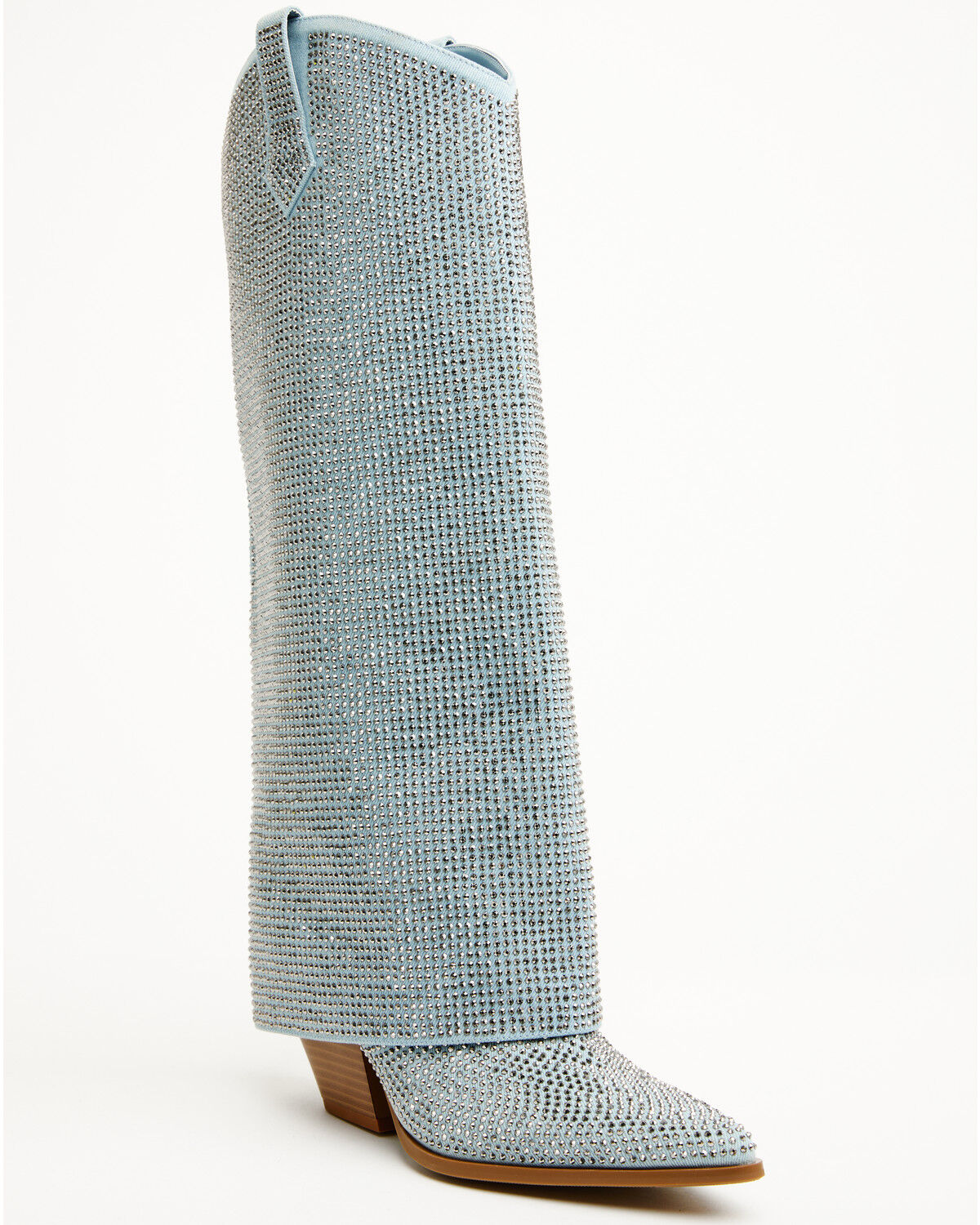 Image #1 - Azalea Wang Women's Banian Tall Western Boots - Snip Toe, Blue, hi-res