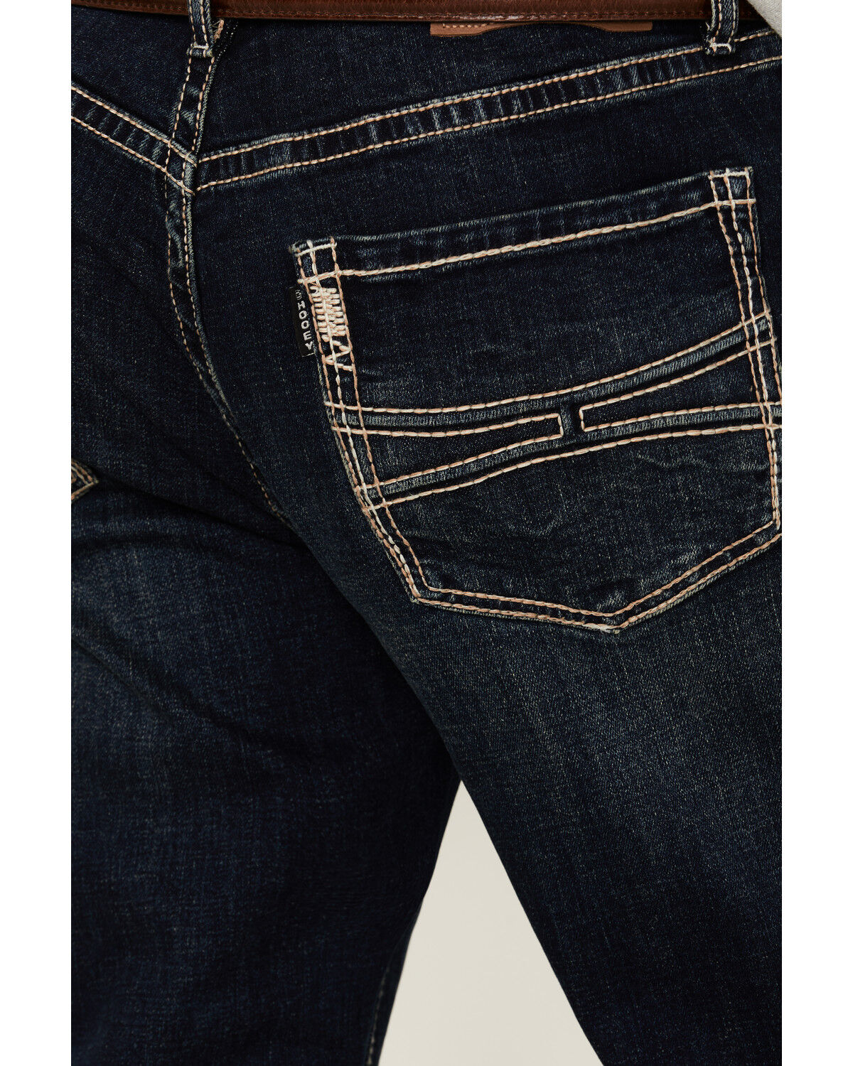 Image #4 - Hooey by Rock & Roll Denim Men's Double Barrel Dark Wash Relaxed Stack Bootcut Reflex Stretch Denim Jeans, Dark Wash, hi-res