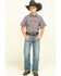 Cody James Boys' Static Small Plaid Short Sleeve Western Shirt , Olive, hi-res