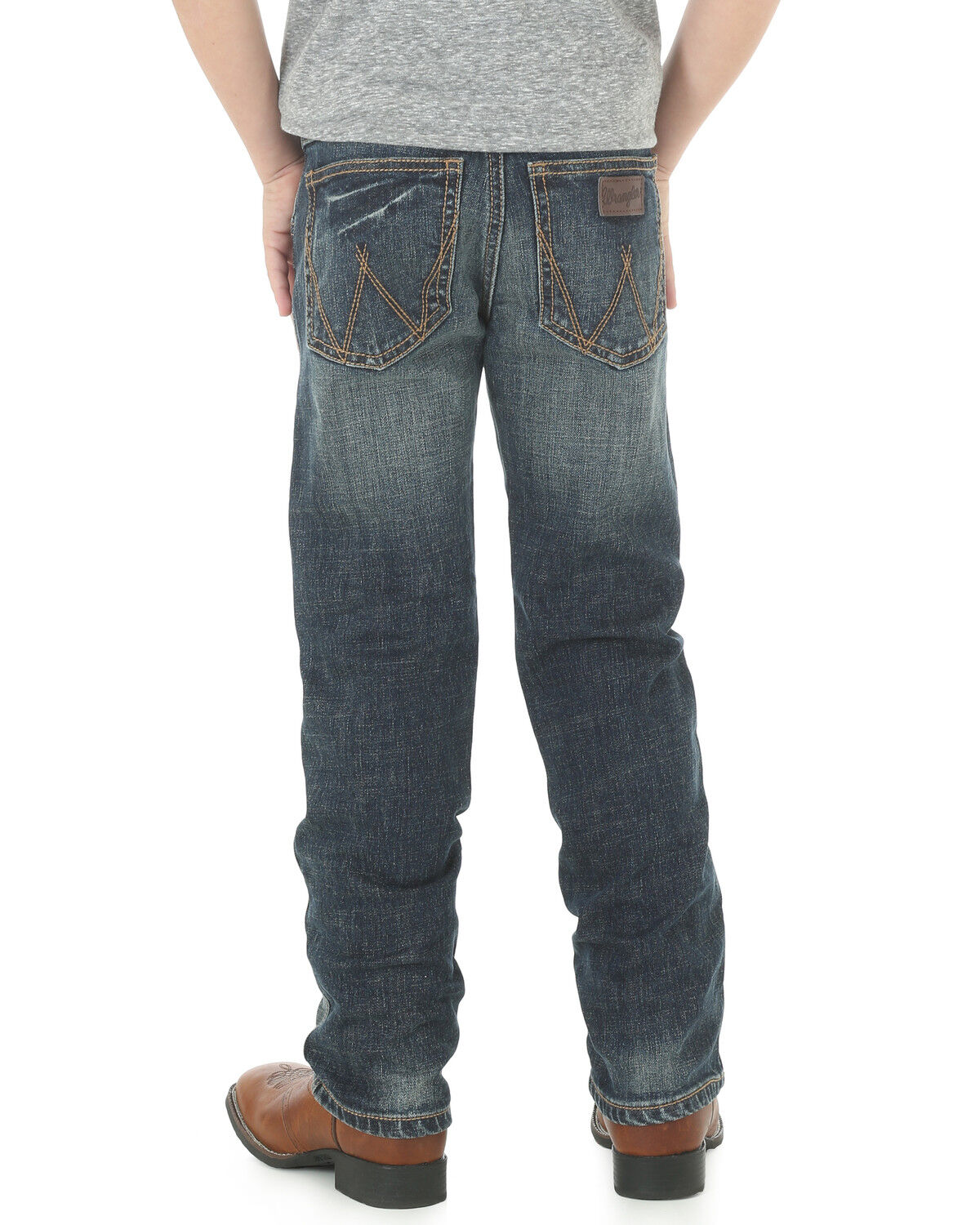 Image #1 - Wrangler Retro Boys' 1-7 Low Slim Straight Jeans, Indigo, hi-res