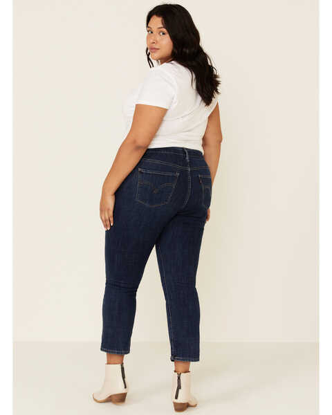 Image #3 - Levi’s Women's 414 Classic Straight Jeans - Plus, Blue, hi-res