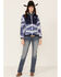 Image #4 - Hooey Women's Solid Print Color Block Zip-Front Tech Jacket , Navy, hi-res